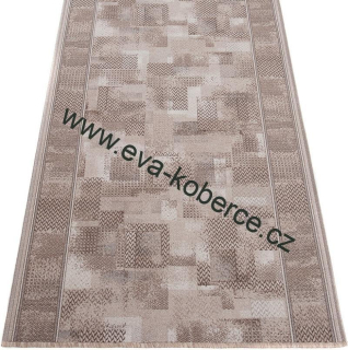 Protiskluzný běhoun Tribe 37 béžový - šedobéžový